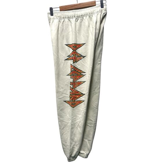 Def Leppard Mens Spell Out Logo Jogger Pants Elastic Waist‎ Medium NWOT - Picture 1 of 7